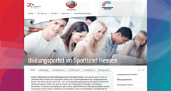 Desktop Screenshot of bildungsportal-sport.de