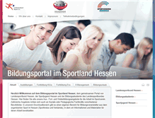 Tablet Screenshot of bildungsportal-sport.de